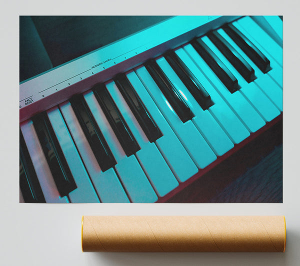 Aqua Keystrokes Giclee Print