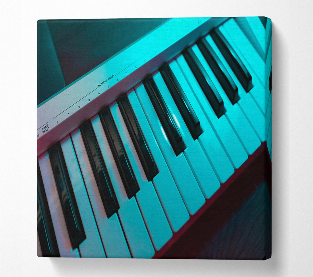  A Canvas Print of Aqua Keystrokes Canvas Wall Art