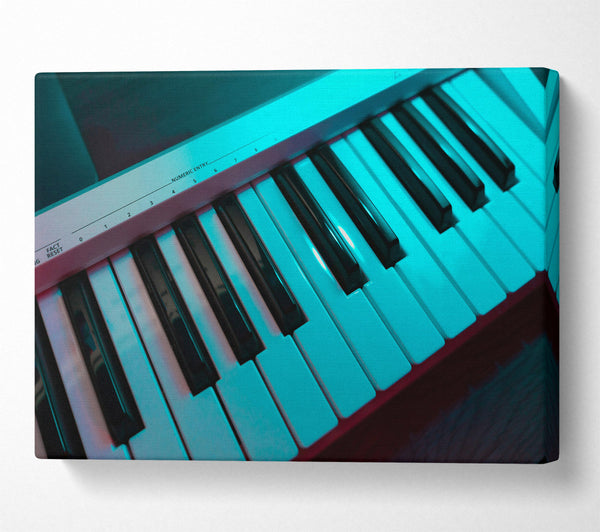  A Canvas Print of Aqua Keystrokes Canvas Wall Art