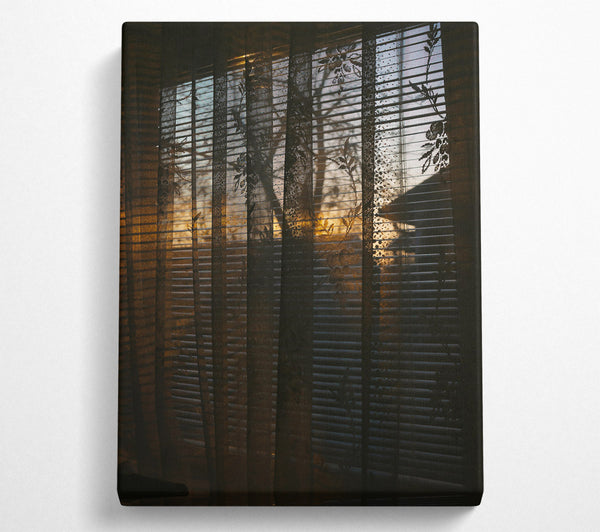  A Canvas Print of Golden Light Through Lace Canvas Print