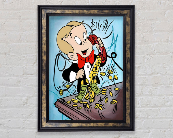 Rich Boy Telephone Framed Print