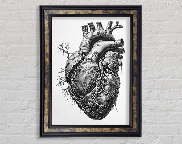 Robot Heart Framed Print