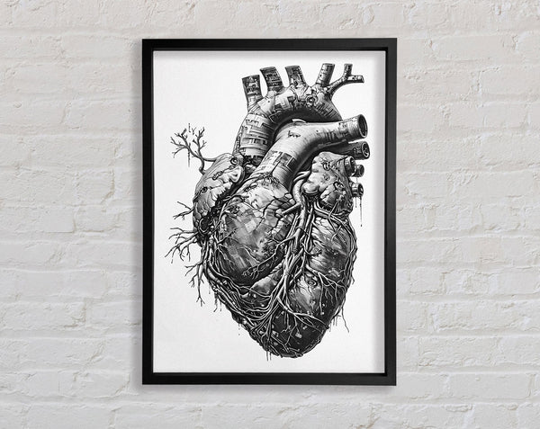 Robot Heart Framed Print