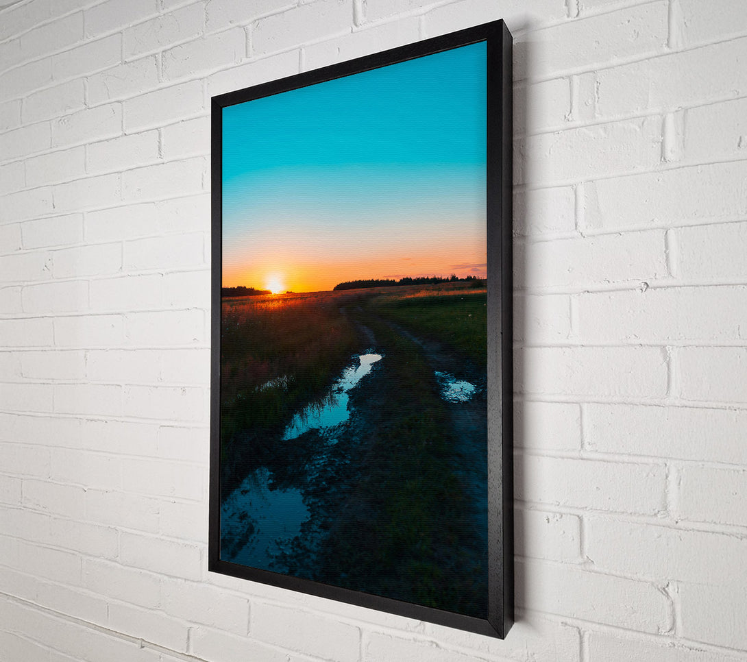  A Canvas Print of Azure Sunset Reflections Canvas Art