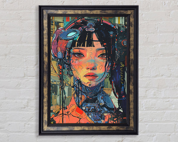 Robot Woman Framed Print