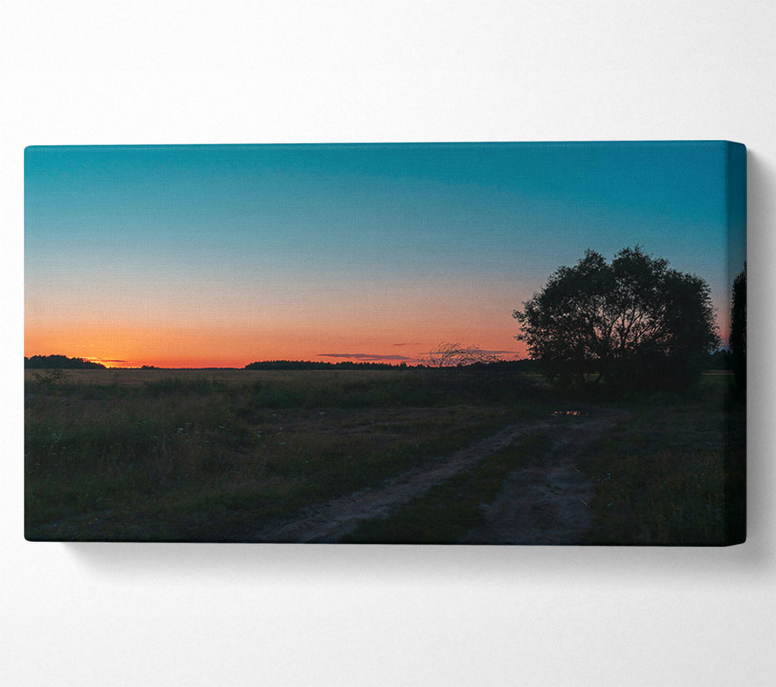  A Canvas Print of Pink Dusk Silhouette Canvas Print
