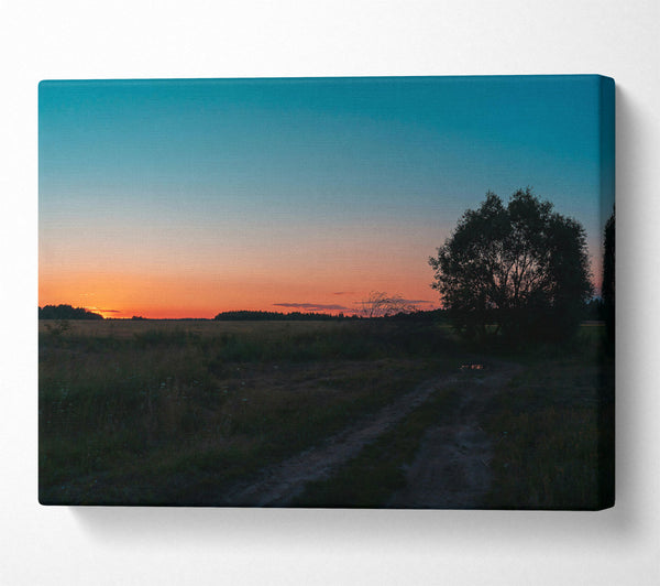  A Canvas Print of Pink Dusk Silhouette Canvas Print
