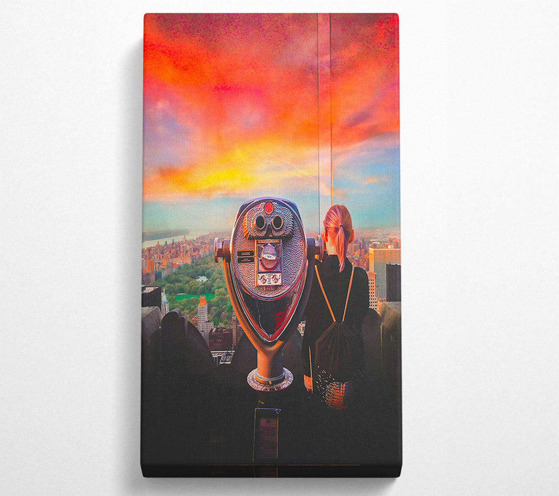  A Canvas Print of Orange Sunset Viewfinder Canvas Print