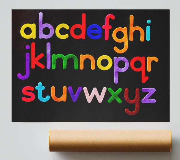 Rainbow Alphabet Letters Poster