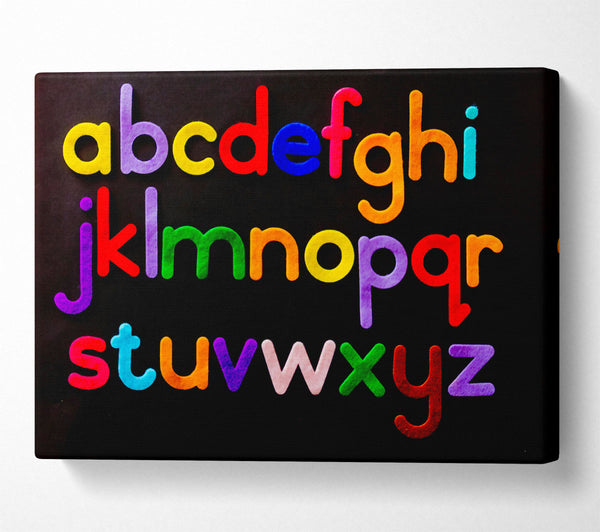 A Canvas Print of Rainbow Alphabet Letters Canvas Wall Art