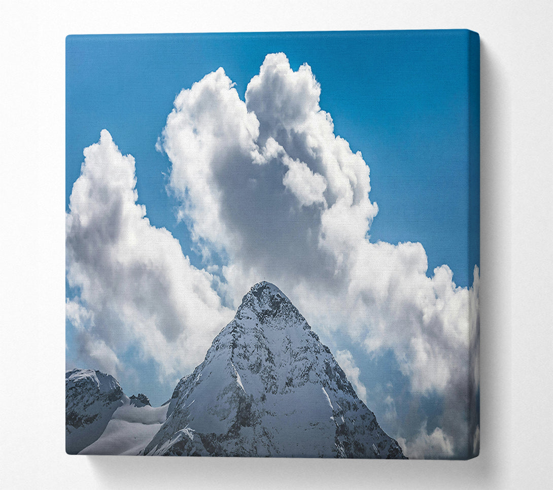  A Canvas Print of White Peak Majesty Canvas Wall Art