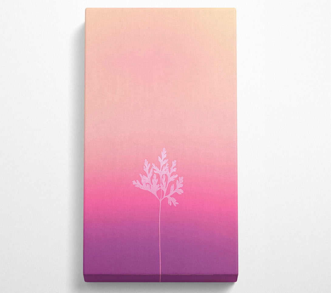  A Canvas Print of Pink Branch Silhouette Canvas Print
