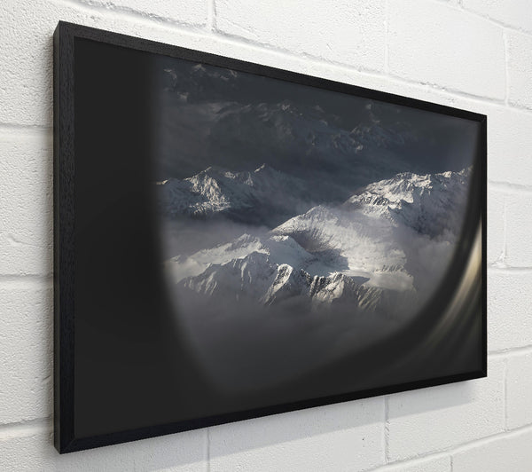 White Peaks Through Glass