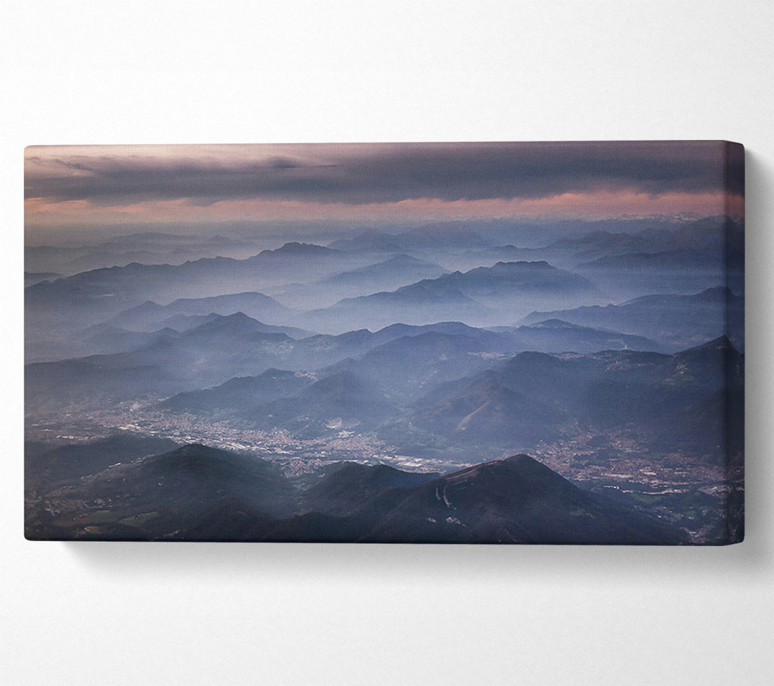  A Canvas Print of Blue Haze Mountains Canvas Art