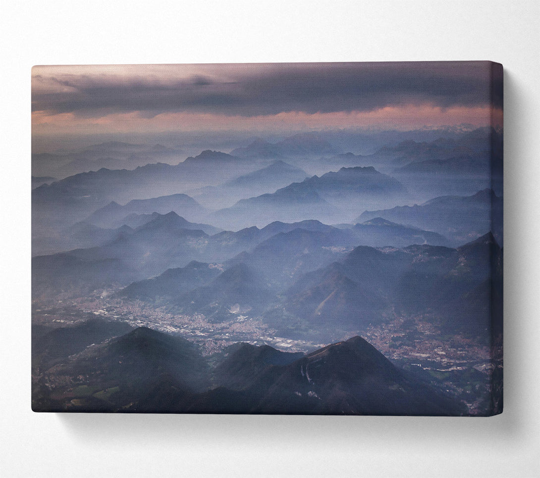  A Canvas Print of Blue Haze Mountains Canvas Art