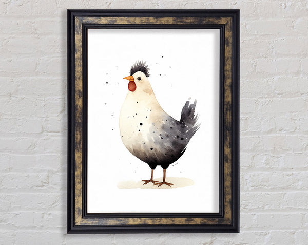 Rooster Stare Framed Print