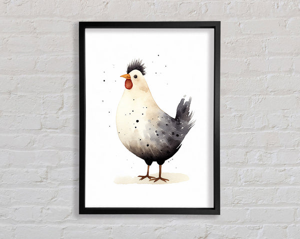 Rooster Stare Framed Print