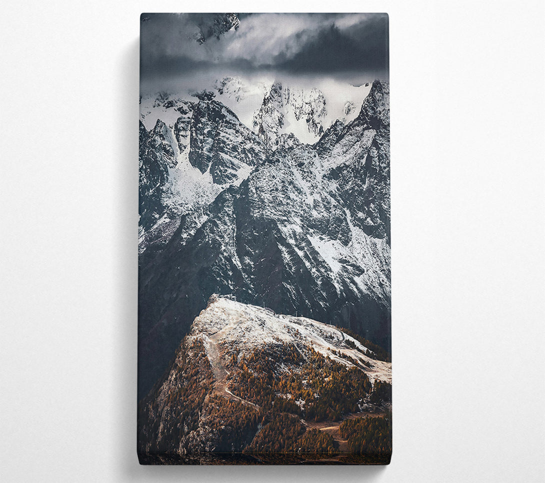  A Canvas Print of Black & White Peaks Canvas Art
