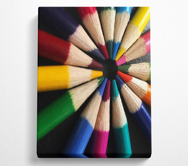  A Canvas Print of Blue Pencil Circle Canvas Art