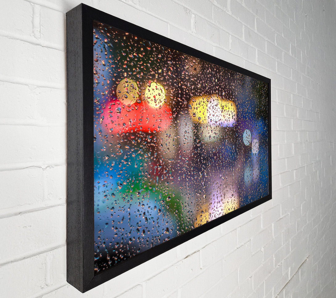  A Canvas Print of Rainy Blue Reflections Canvas Wall Art