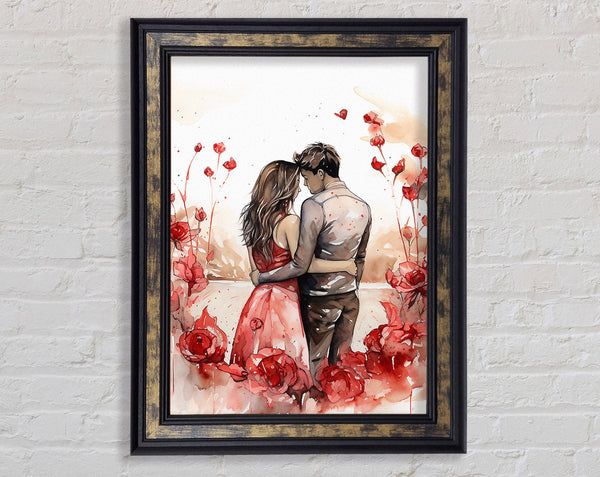 Roses And Hugs Framed Print