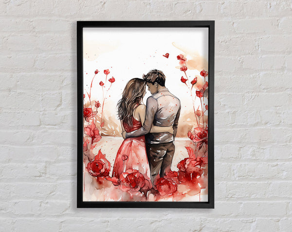 Roses And Hugs Framed Print