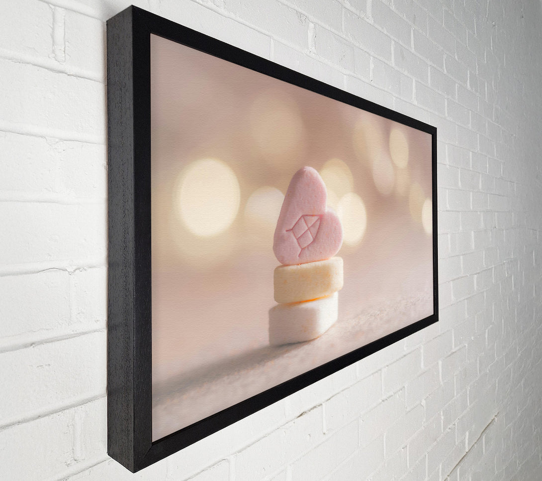  A Canvas Print of Pink Heart Stack Canvas Print
