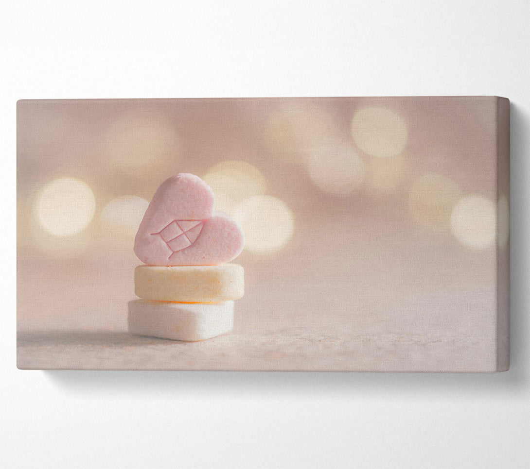  A Canvas Print of Pink Heart Stack Canvas Print