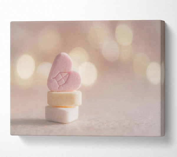  A Canvas Print of Pink Heart Stack Canvas Print