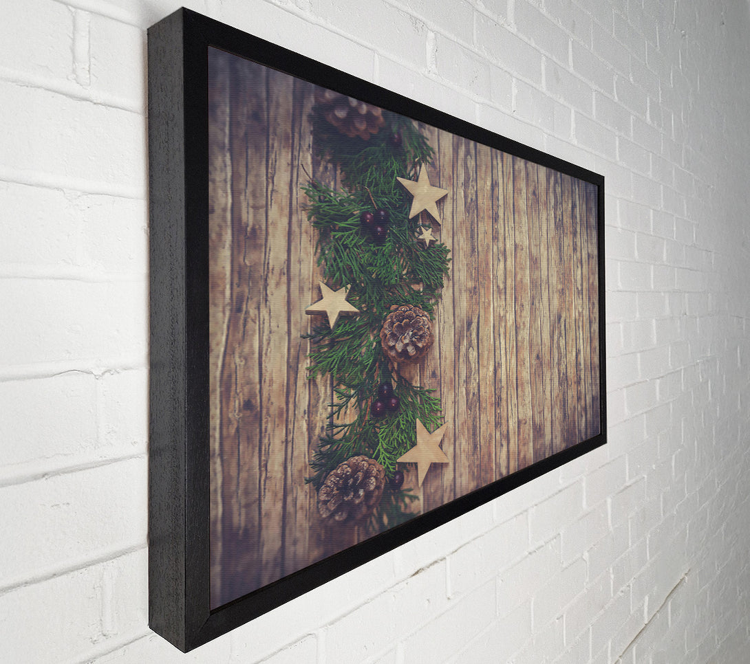  A Canvas Print of Brown Wooden Garland Canvas Wall Art