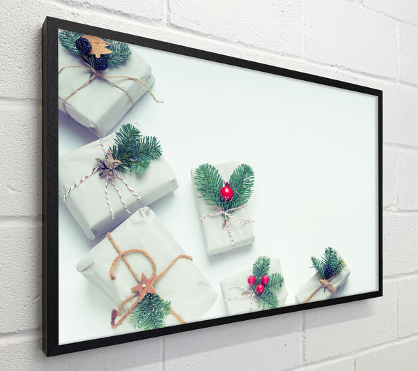 White Gifts With Red Berries