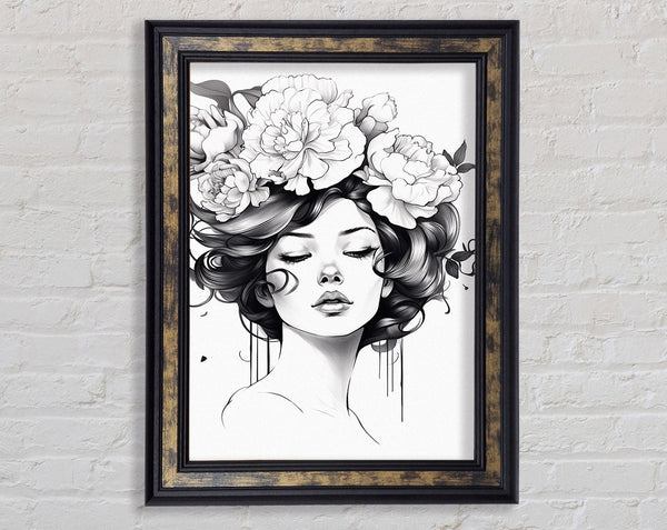 Roses In The Hair Framed Print