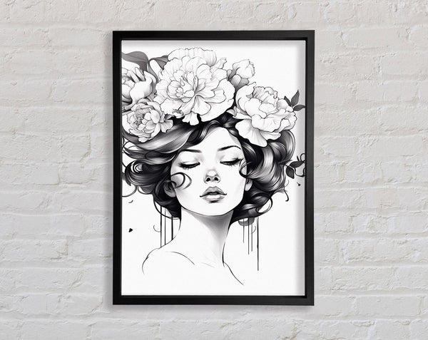 Roses In The Hair Framed Print