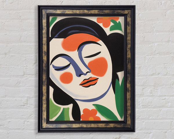 Rosey Face Girl Framed Print