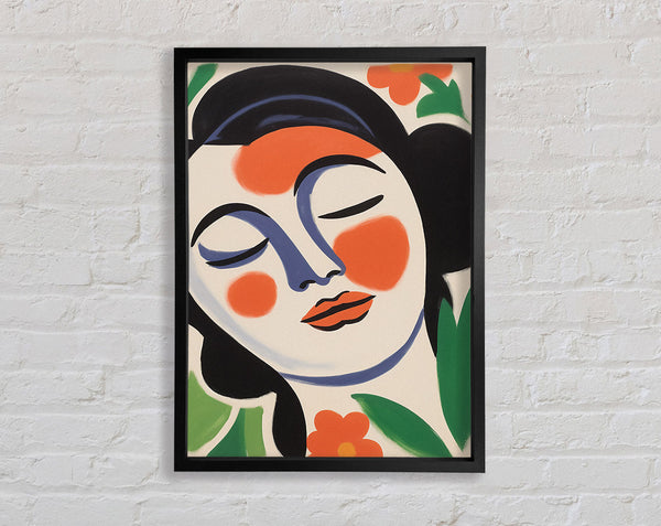Rosey Face Girl Framed Print