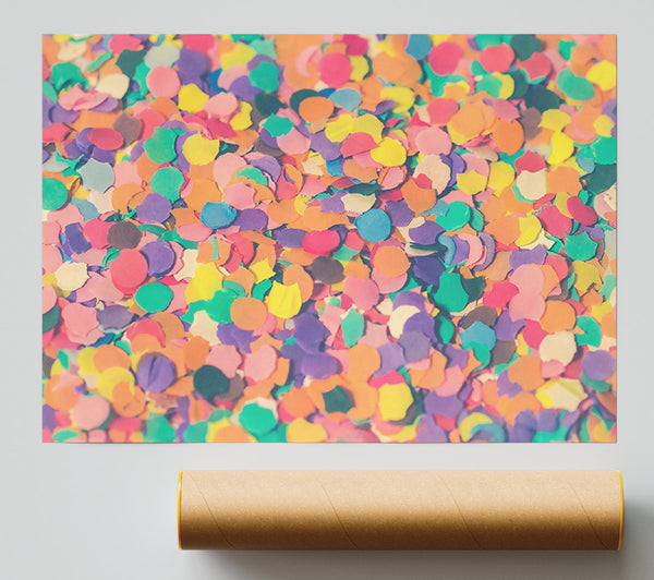 Purple Confetti Celebration Print