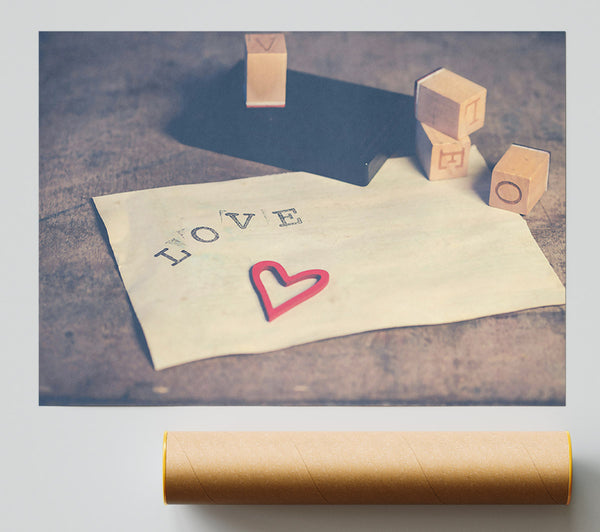 Red Love Letter Poster