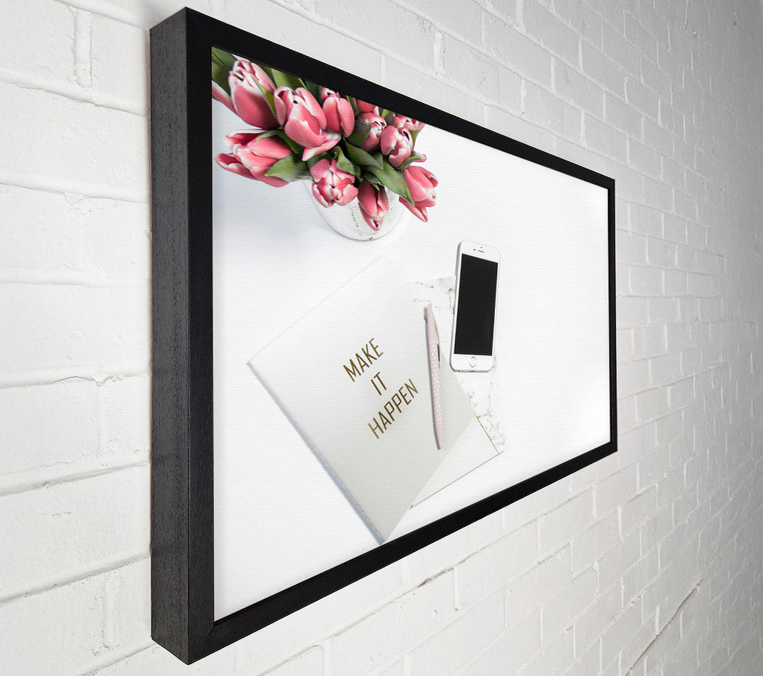  A Canvas Print of Pink Floral Goals Canvas Art