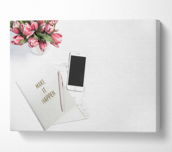  A Canvas Print of Pink Floral Goals Canvas Art