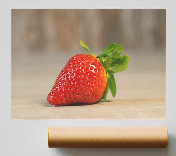 Red, Ripe Strawberry Poster