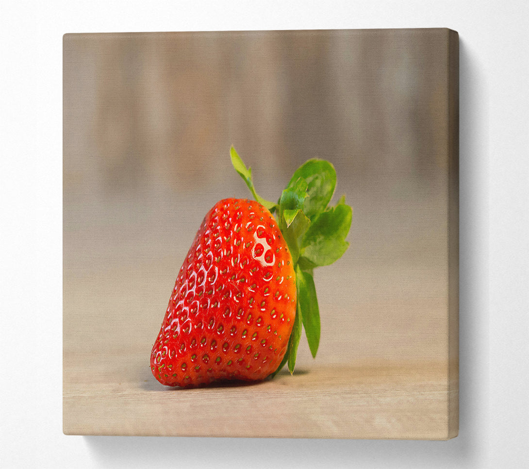  A Canvas Print of Red, Ripe Strawberry Canvas Wall Art