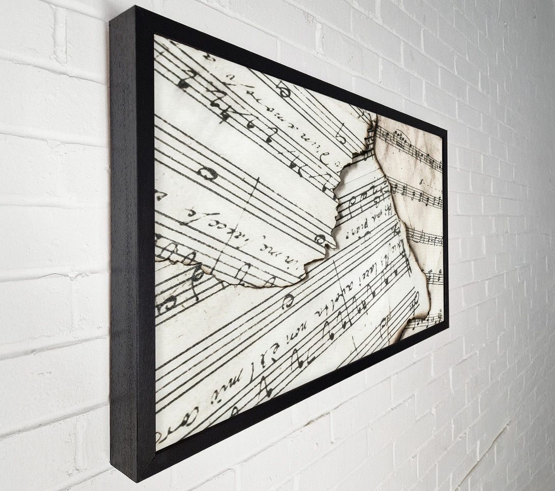  A Canvas Print of Ivory Tattered Notes Canvas Art