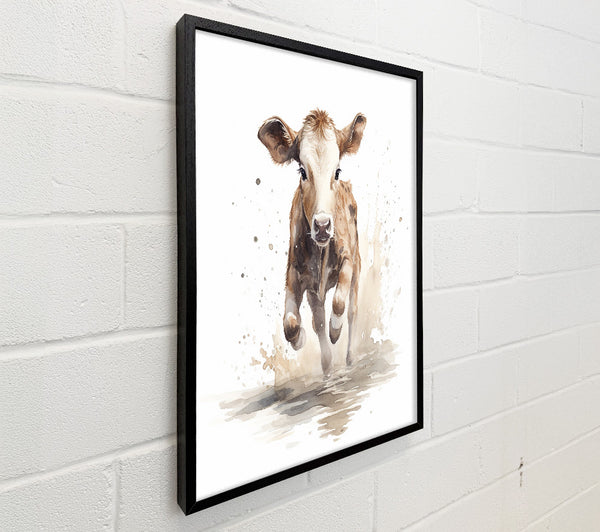 Running Cow Puddle Jump