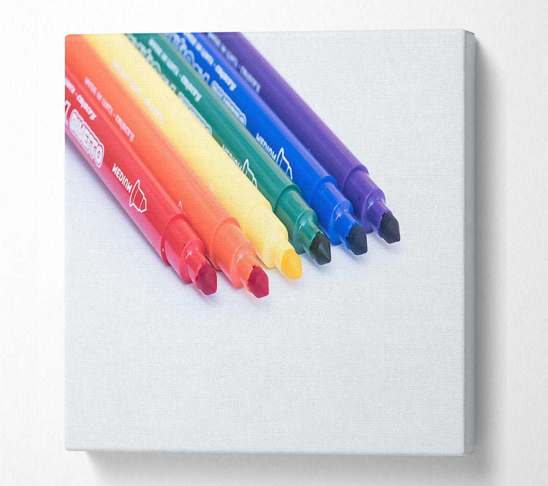  A Canvas Print of Red Rainbow Hues Canvas Print