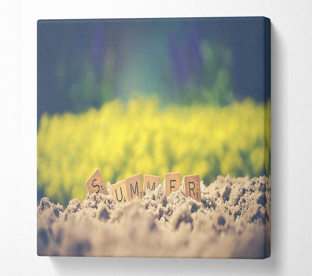  A Canvas Print of Golden Summer Sand Canvas Art