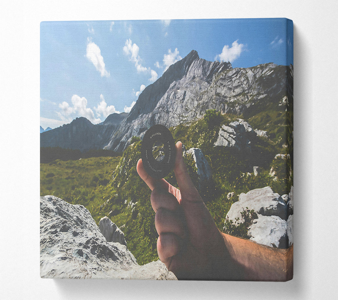  A Canvas Print of Black Lens Mountain View Canvas Wall Art