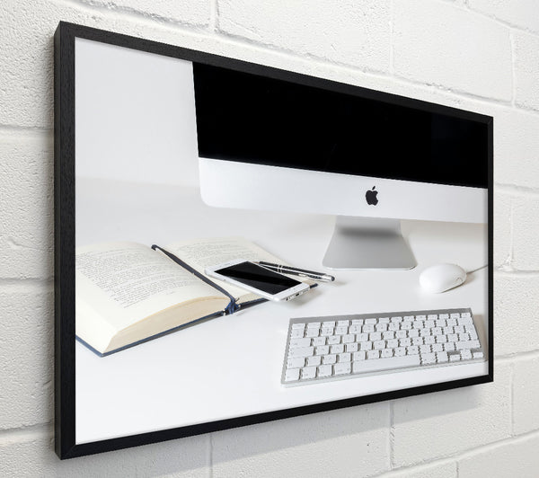 White Minimalist Workspace