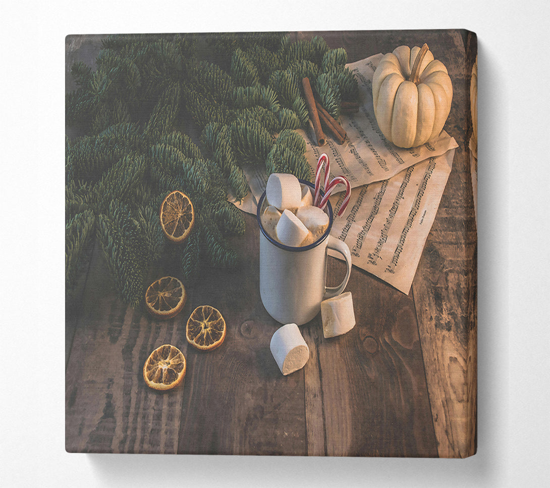  A Canvas Print of Brown Cocoa Comfort Canvas Wall Art