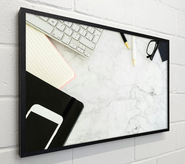White Marble Workspace