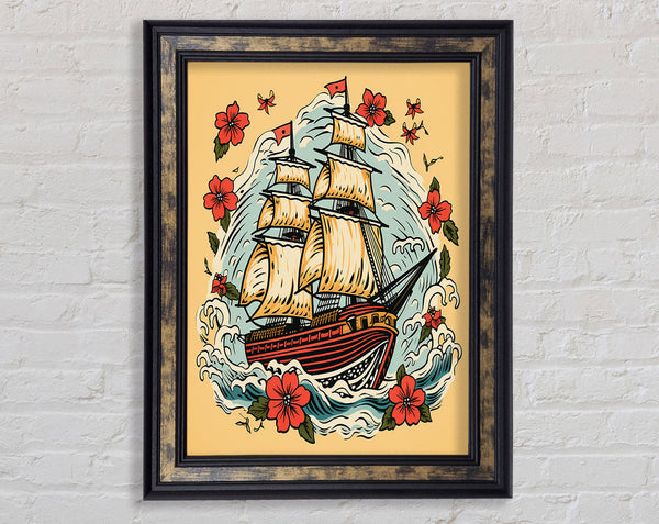 Sailing Out To Sea Framed Print